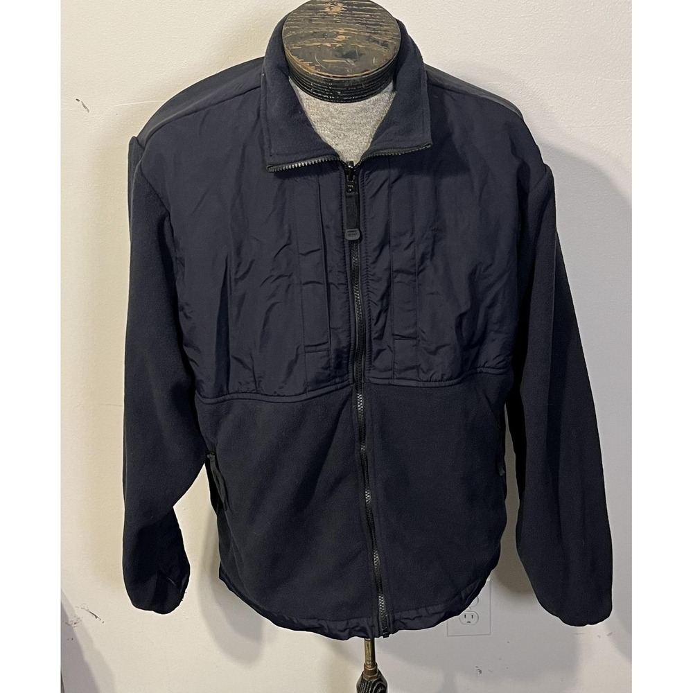 5.11 Tactical Jacket Mens Large Black‎ Fleece Lined Full Zip Softshell Outdoor